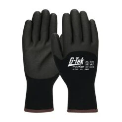 PIP 41-7322 G-Tek Black Acrylic Lined Polykor A2 Glove PVC Coated