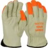 PIP 994KOTP Thermal Lined Grain Pigskin Hi-Vis Leather Glove Watch Hands Keystone Thumb