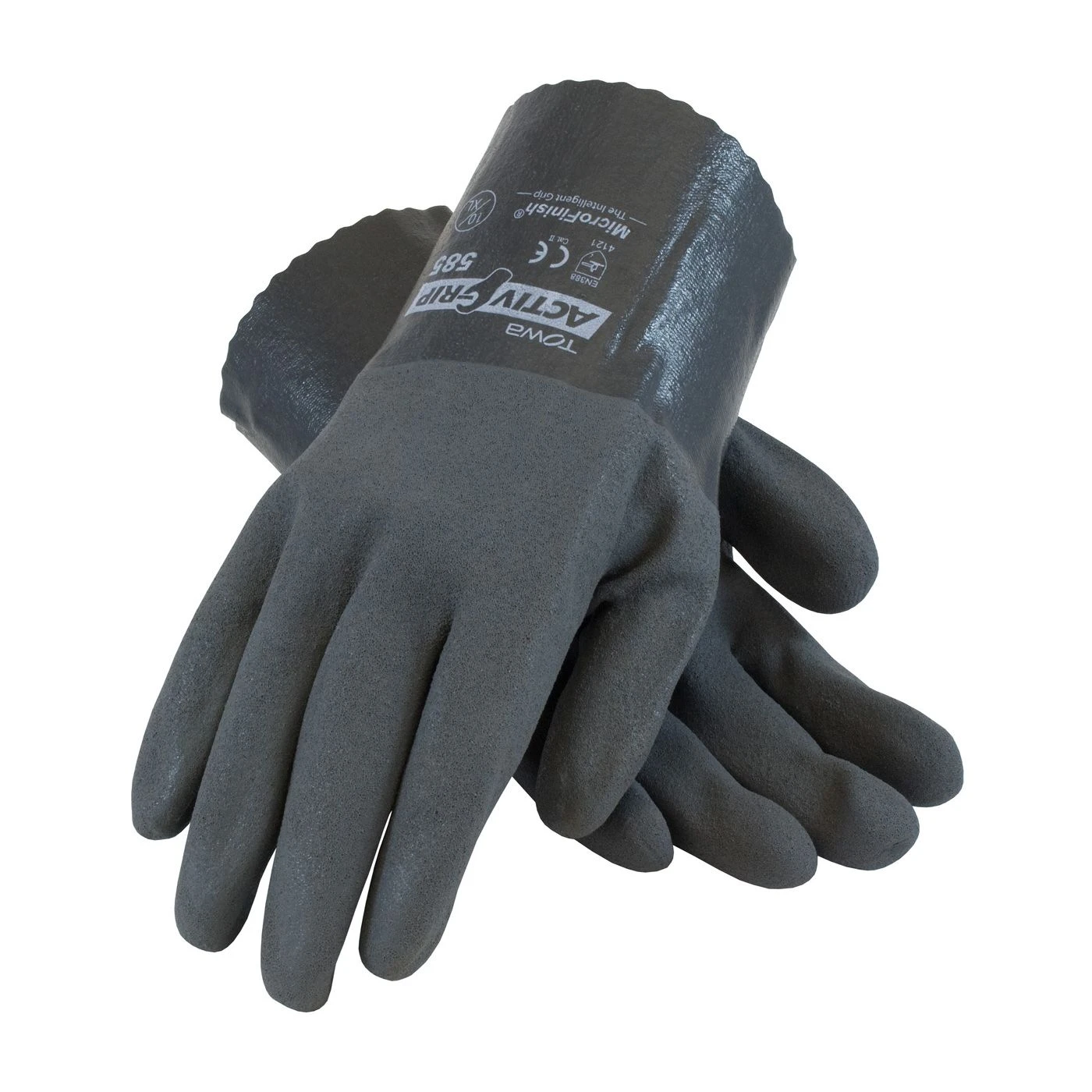 PIP 56-AG585 Towa ActivGrip Cotton Lined Chemical Resistant Gloves 2 PIP 56-AG585 Towa ActivGrip Cotton Lined Chemical Resistant Gloves - Image 2