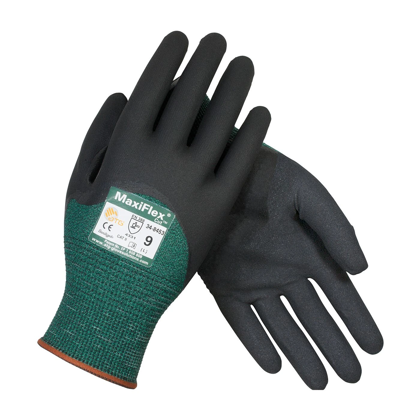 PIP 34-8753 ATG Maxiflex A2 Cut Resistant Glove With Nitrile Microfoam Grip 3/4 Coated 2 PIP 34-8753 ATG Maxiflex A2 Cut Resistant Glove With Nitrile Microfoam Grip 3/4 Coated - Image 2
