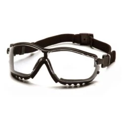 Pyramex V2G H2X Goggles With Black Strap/Temples