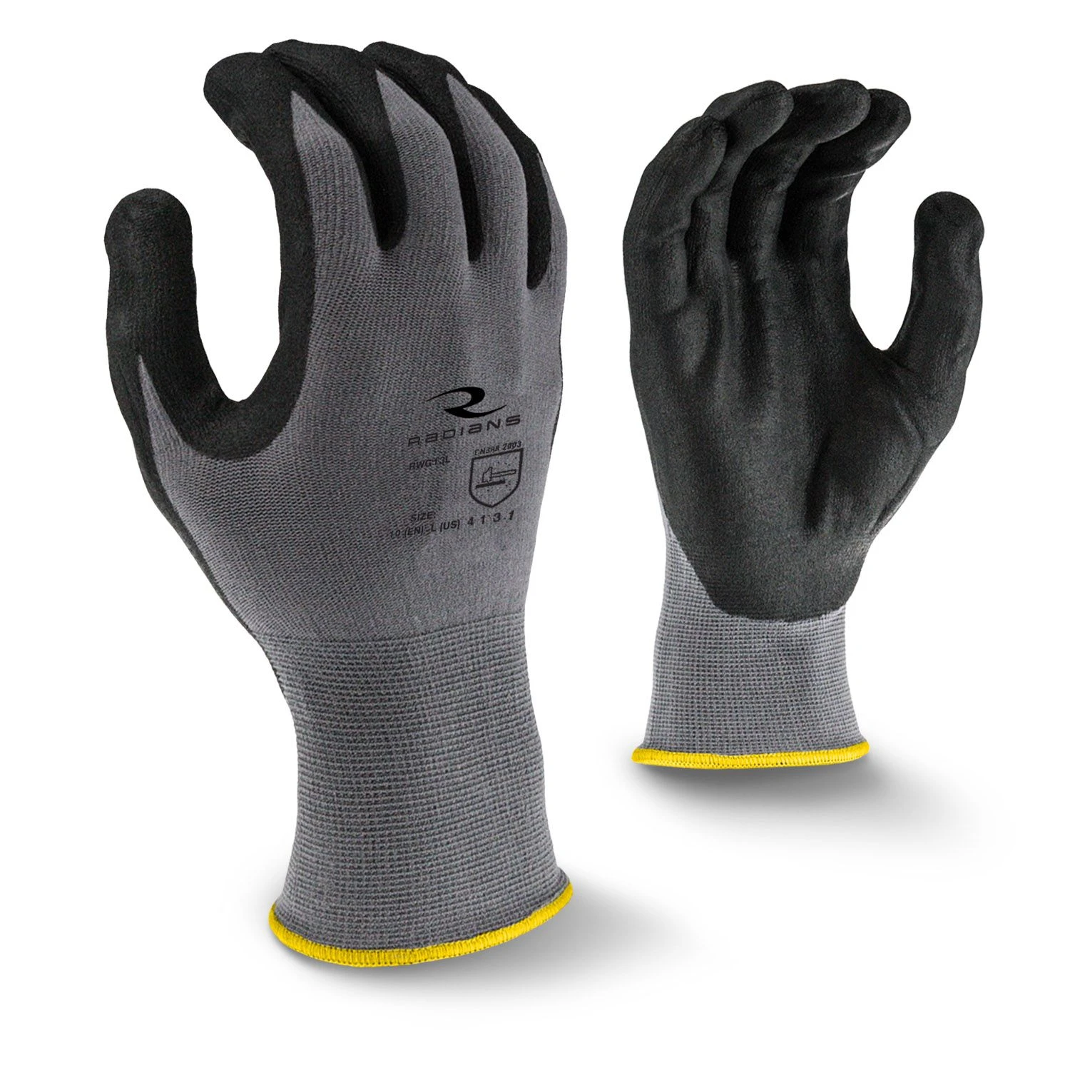 Radians RWG13 Foam Nitrile Gripper Glove 3 Radians RWG13 Foam Nitrile Gripper Glove - Image 3