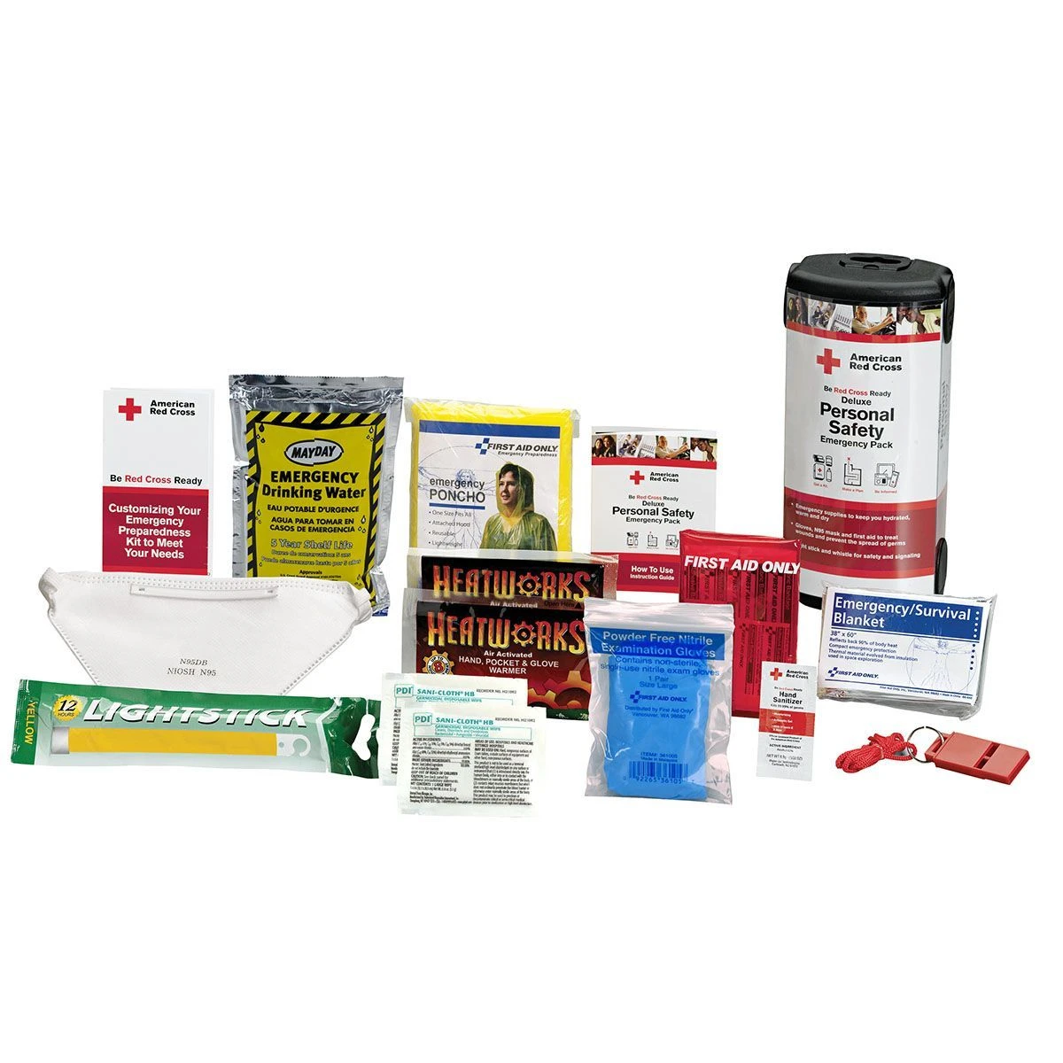 First Aid Only RC-613 American Red Cross Deluxe Personal Safety Emergency Pack 1 First Aid Only RC-613 American Red Cross Deluxe Personal Safety Emergency Pack