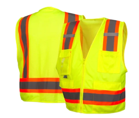 Pyramex RVZ2410CP Type R - Class 2 Hi-Vis Lime Safety Vest 1 Pyramex RVZ2410CP Type R - Class 2 Hi-Vis Lime Safety Vest
