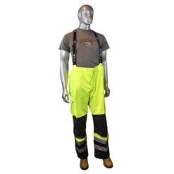 Radians RW32-EZ1Y Heavy Duty Rip Stop Waterproof Rain Bib Pants