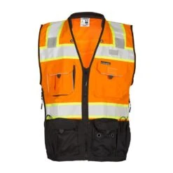 Kishigo S5003 Hi-Vis Orange High Performance Surveyors Vest