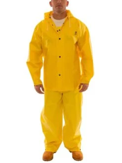 Tingley S56307 Yellow Double Coated PVC On Polyester FR DuraScrim 3-Piece Suit
