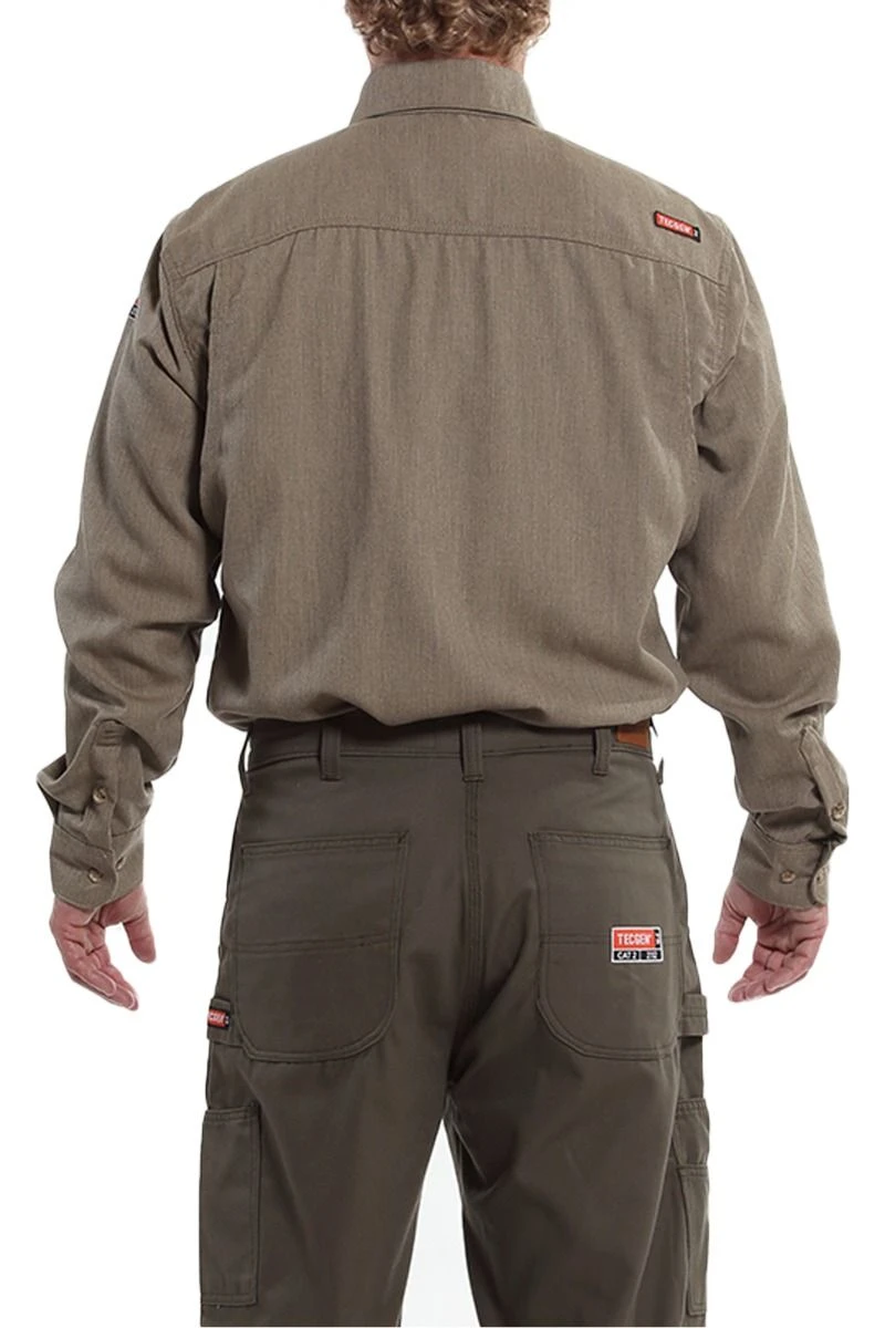 NSA Tecgen SHRA3TGV FR Premium Vented Khaki Shirt 2 NSA Tecgen SHRA3TGV FR Premium Vented Khaki Shirt - Image 2