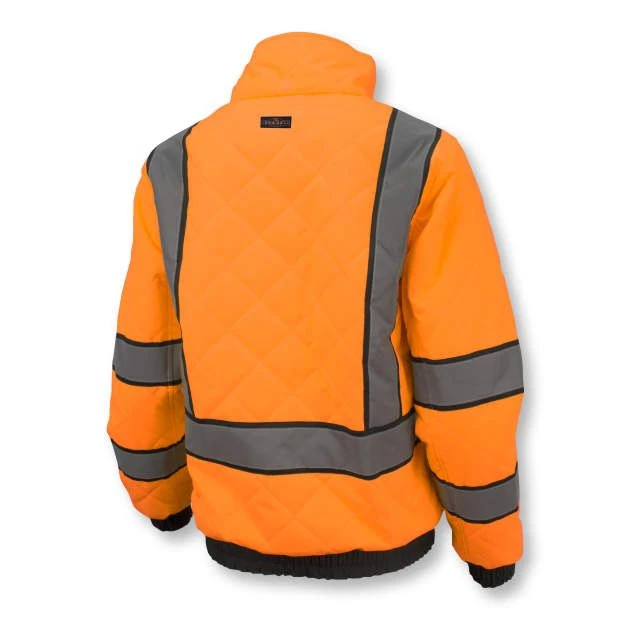 Radians SJ930-3ZOW Women's Hi-Vis Orange Class 3 Quilted Bomber Jacket 2 Radians SJ930-3ZOW Women's Hi-Vis Orange Class 3 Quilted Bomber Jacket - Image 2
