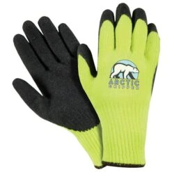 Southern GFBLLPD Arctic Gripper Acrylic Lined Hivis Green Terry Glove Latex Palm