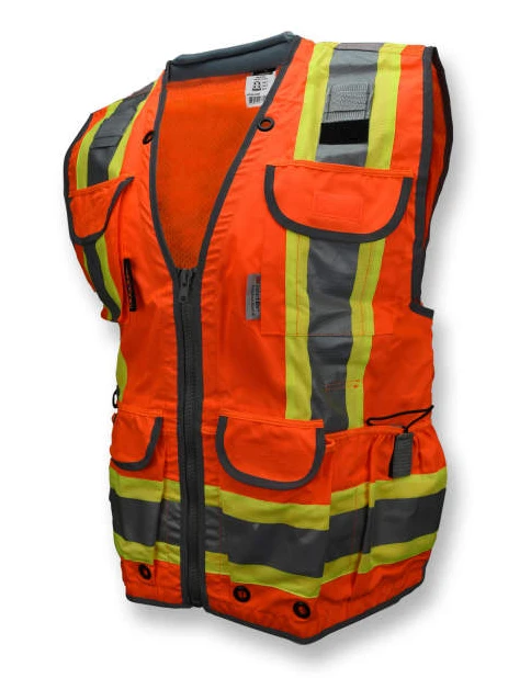 Radians SV55 Hi-Vis Orange Class 2 Heavy Woven Mesh Two Tone Engineer Vest 1 Radians SV55 Hi-Vis Orange Class 2 Heavy Woven Mesh Two Tone Engineer Vest