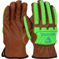 West Chester KS993KOAB Boss Xtreme A4 Cut Oil & Aqua Armor Goatskin Leather Impact Glove